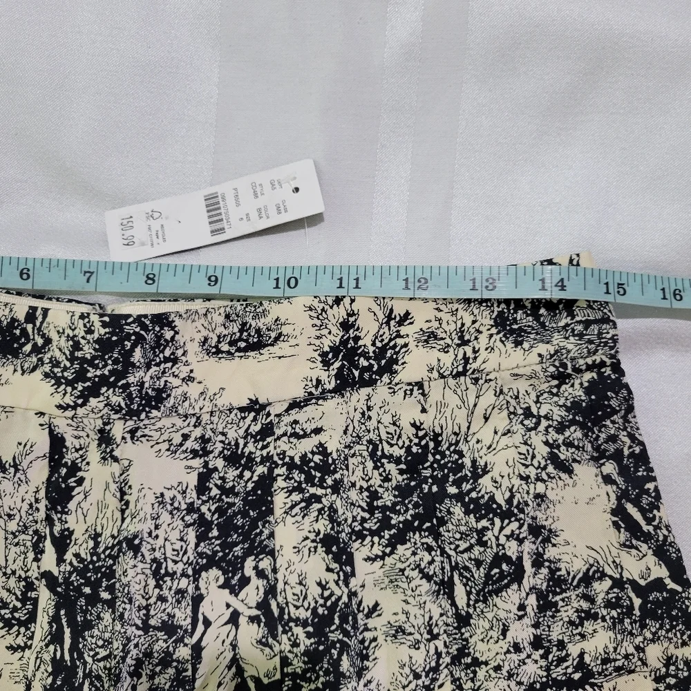 J Crew Pleated Knee Length Skirt Viscose Twill Size 6 NWT